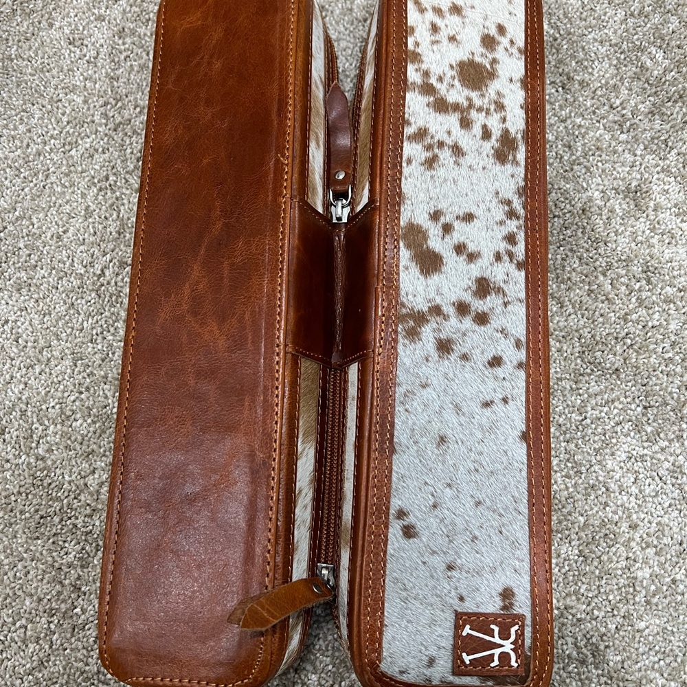 Authentic cowhide hot tools travelling case
